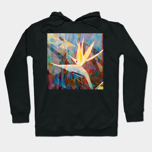 Bird of Paradise Abstract Hoodie by DANAROPER